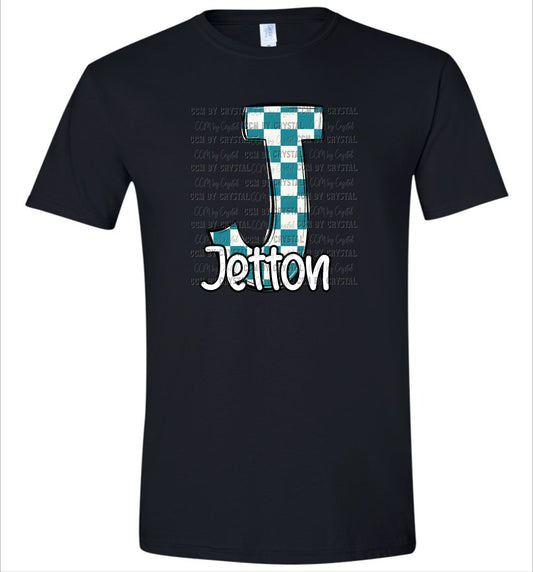 Personalized Boy Letter and Name T-Shirt HC