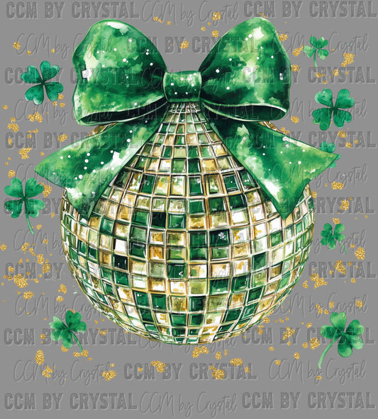 St. Patrick's Day Disco Ball Ready to Press Transfer DTF Transfer Sublimation Transfer