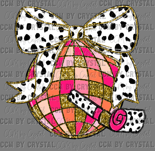 New Year Disco Ball Ready to Press Instant Peel DTF Transfers Sublimation Transfers