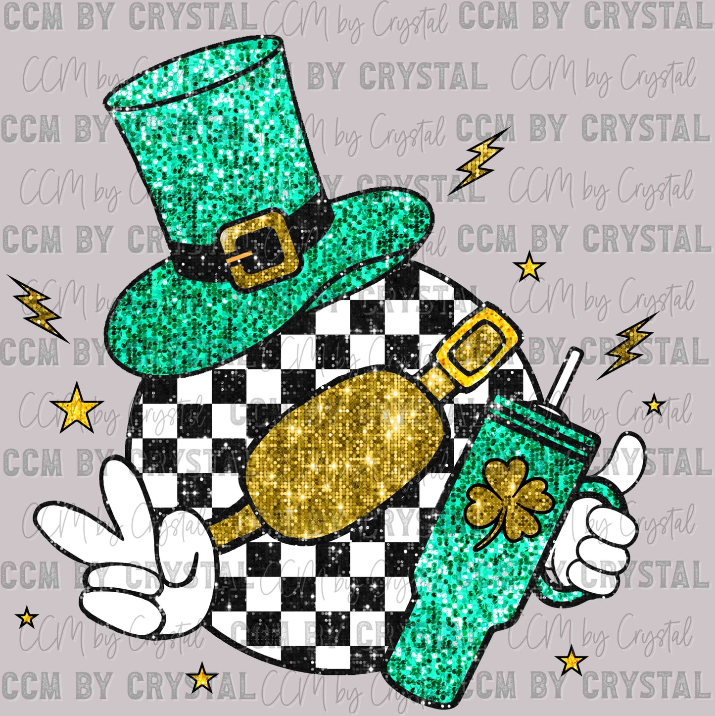 St. Patrick's Day Faux Sequins Disco Ready to Press Transfer
