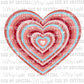 Distressed Heart Valentine's Day  Ready To Press Transfer DTF Sublimation
