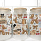 Leopard Dog Balloons Books UV Transfer 16oz Libby Glass Can Wrap Ready to Apply