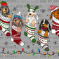 Christmas Dachshunds Ready to Press Transfer DTF Transfer Sublimation Transfer