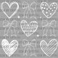 Hearts and Bows Valentines Day Ready to Press Transfer DTF Transfer