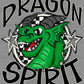 Dragon Spirit Stars Checkered Sports Mascot Ready to Press Transfer DTF Transfer Sublimation Transfer