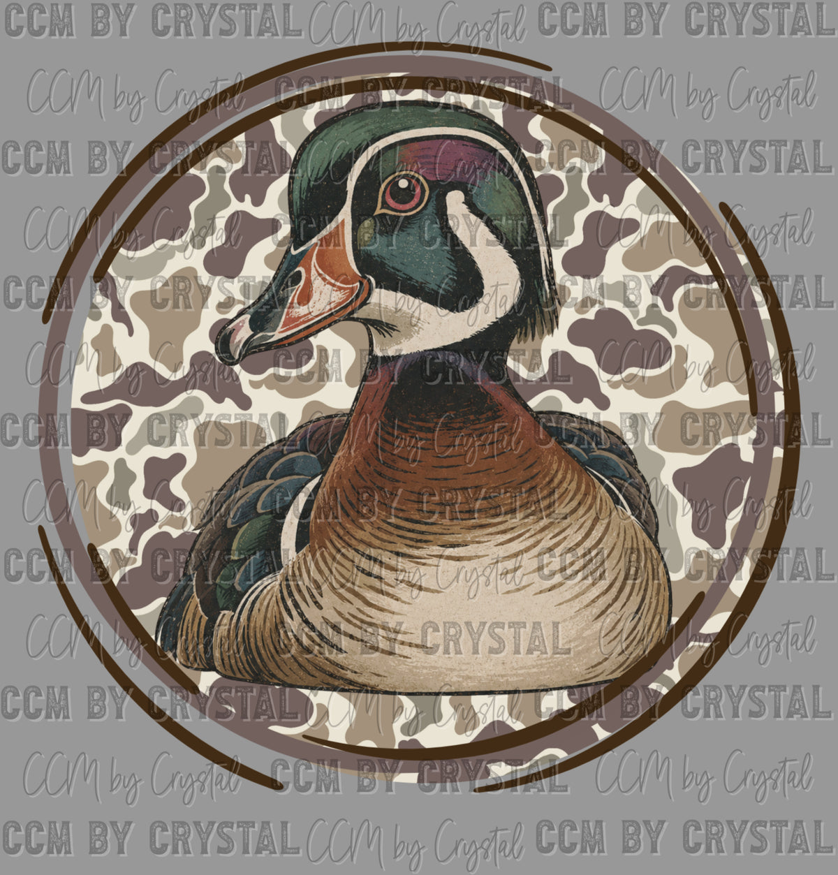 Camo Duck Hunting Ready to Press Transfer DTF Transfer Sublimation Transfer