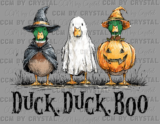 Duck Duck Boo Halloweens Ready to Press Transfer DTF Transfer Sublimation Transfer
