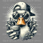 Duck With Hat and Glasses Ready to Press Transfer