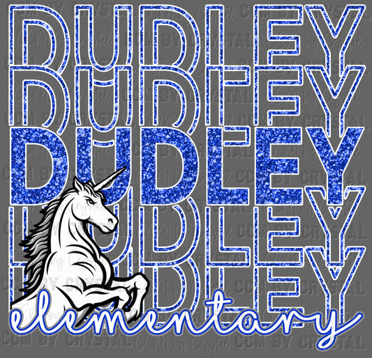 Victoria Dudley Elementary Faux Glitter Ready to Press Transfer DTF Transfer