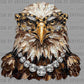 Glam Eagles Mascot Faux Texture Paint Ready to Press DTF Transfers Sublimation Transfers