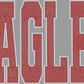 Eagles 2-Color Approximately 11" wide X 6" Spangle Transfer