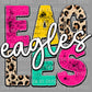 Eagles Mascot Ready to Press Transfer DTF Transfer Sublimation Transfer
