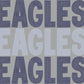 Eagles Stacked 11" 2-Color Ready to Press Spangle Transfer Bling Transfer Sparkle Transfer