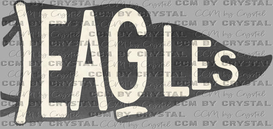 Eagles Pennant Mascot Ready to Press Transfer DTF Transfer Sublimation Transfer