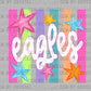 Eagles Colorful Mascot Ready to Press DTF Transfers Sublimation Transfers