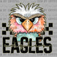 Eagles Cartoon Mascot Ready to Press Transfer DTF Transfer Sublimation Transfer