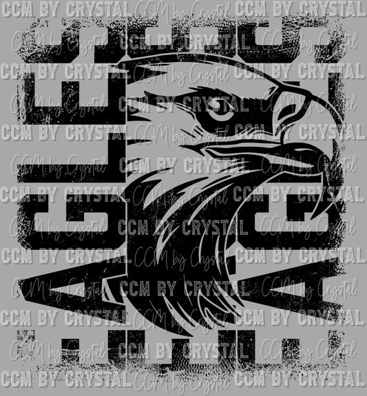 Eagles Mascot Ready to Press Transfer DTF Transfer Sublimation Transfer