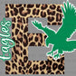 E Eagles Green Leopard Ready to Press DTF Transfers Sublimation Transfers