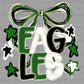 Eagles Green White Black Mascot Ready to Press Transfer DTF Transfer Sublimation Transfer
