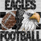 Eagles Football Faux Sequins Faux Embroidery Ready to Press Transfer
