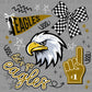 Let's Go Eagles Gold Mascot Ready to Press Transfer DTF Transfer Sublimation Transfer
