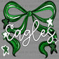 Eagles Green Bow Ready to Press Transfer DTF Transfer Sublimation Transfer