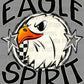 Eagle Spirit Stars Checkered Sports Mascot Ready to Press Transfer DTF Transfer Sublimation Transfer