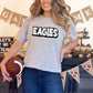 Eagles Black and White Sports Mascot Ready to Press Transfer DTF Transfer Sublimation Transfer