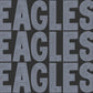 Eagles Stacked 11" One Color Ready to Press Spangle Transfer Bling Transfer Sparkle Transfer