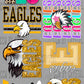 Pre-Made Yellow Eagles Mascot GANG Sheet 60" DTF Gang Sheet