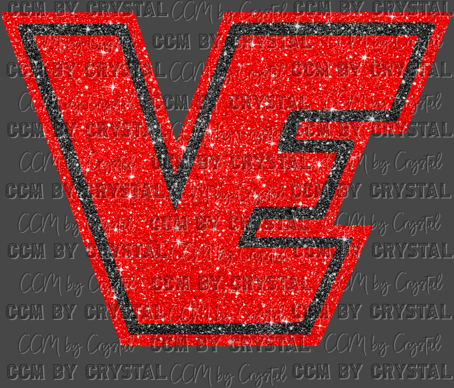 Victoria East Titans Faux Glitter Ready to Press Transfer DTF Transfer Sublimation Transfer