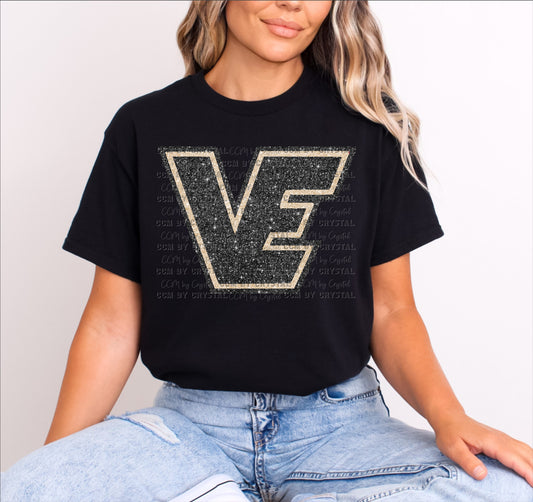 Victoria East Titans Faux Glitter T-Shirt