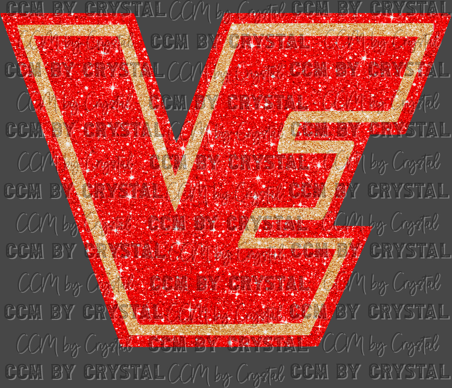 Victoria East Titans Faux Glitter Ready to Press Transfer DTF Transfer Sublimation Transfer