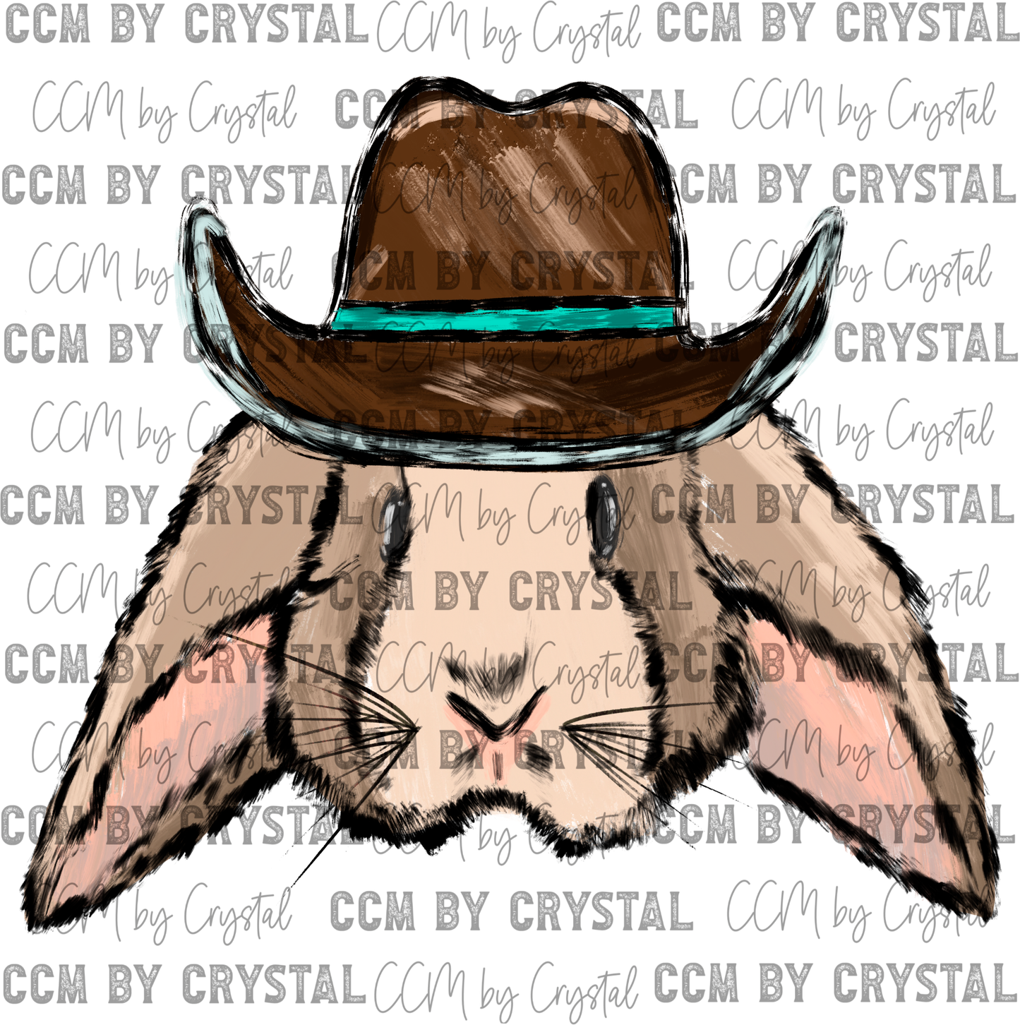 Easter Bunny Cowboy Ready to Press Transfer