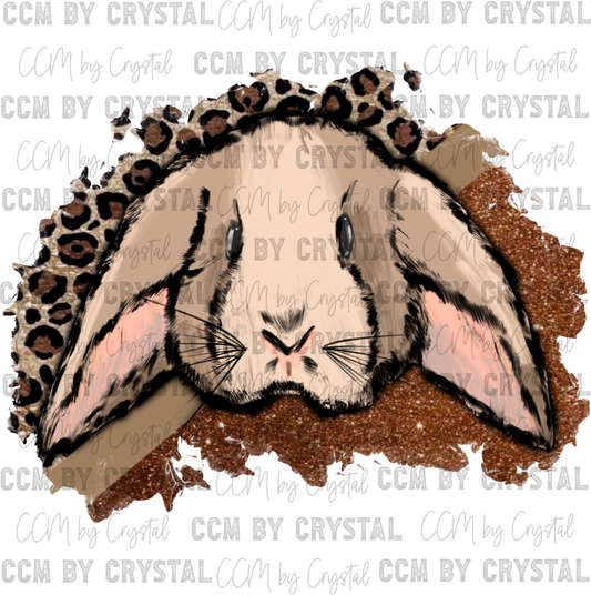 Easter Bunny Leopard Ready to Press Transfer
