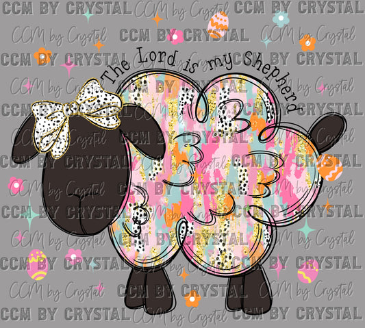 The Lord is My Shepherd Lamb Easter Ready to Press Transfer DTF Transfer Sublimation Transfer