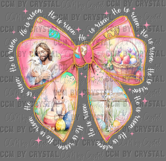 Easter Bow White Ready to Press Transfer DTF Transfer