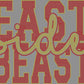 East Side Beast Side Victoria East High School Spangle Transfer 2 colors