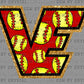 Victoria East Softball Faux Glitter Ready to Press Instant Peel DTF Transfers Sublimation Transfers