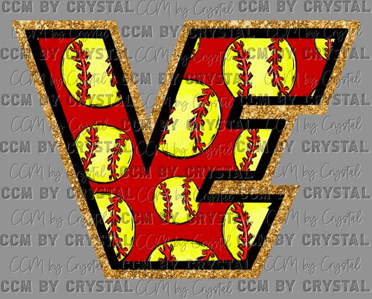 Victoria East Softball Faux Glitter Ready to Press Instant Peel DTF Transfers Sublimation Transfers