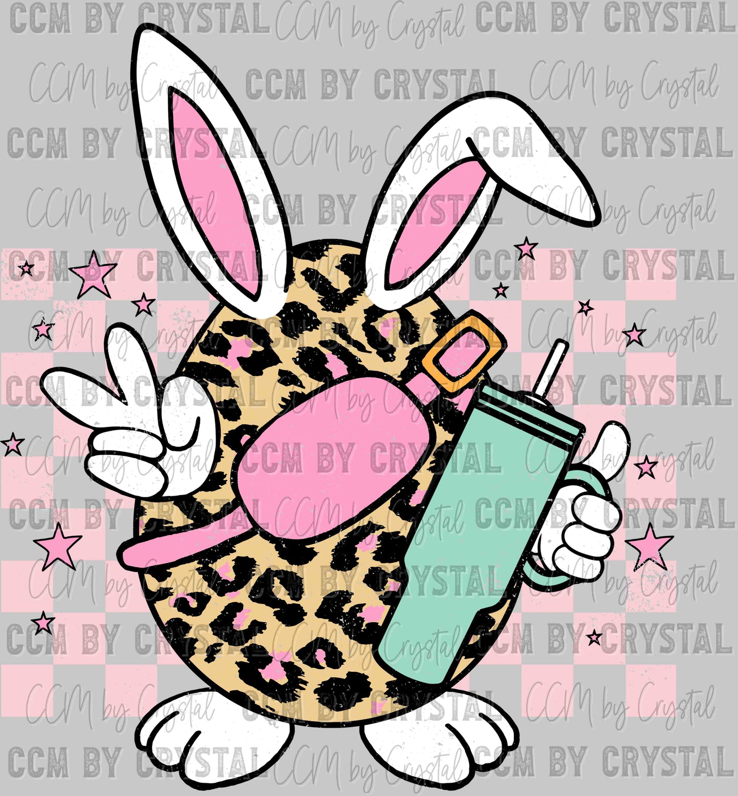 Easter Leopard Egg Ready to Press Transfer