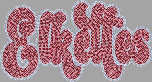 Elkettes 2-Color Approximately 11" wide Spangle Transfer