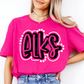 Elks Doodle Mascot Ready to Press Transfer DTF Transfer Sublimation Transfer