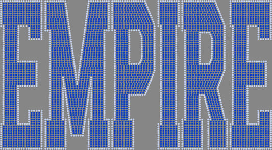 Empire 2-Color Approximately 11" wide Spangle Transfer