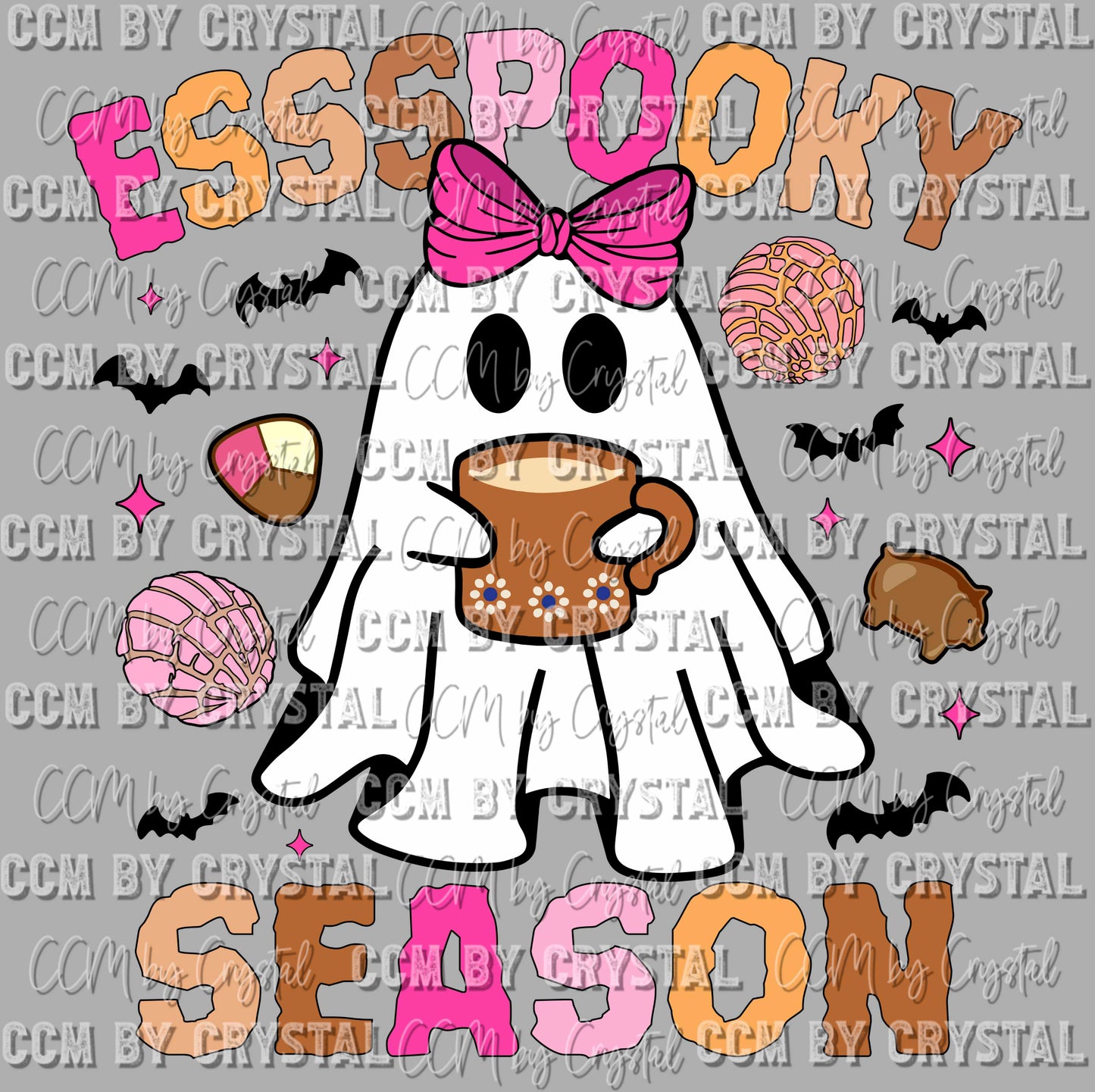 Essspooky Season Mexican Ghost Halloween Ready to Press Transfer DTF Transfer Sublimation Transfer