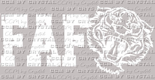 FAFO Tiger Face Mascot Ready to Press Transfer