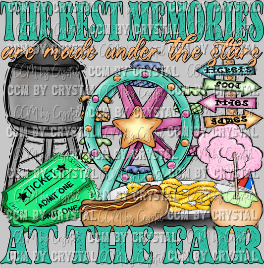 The Best Memories are Made Under the Stars at the Fair Ready to Press Transfer DTF Transfer Sublimation Transfer