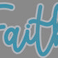 Faith 2-Color Approximately 11" wide Spangle Transfer