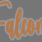 Falcons 2-Color Approximately 11" wide Spangle Transfer