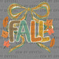 Fall Leaves Bow Ready to Press Transfer DTF Transfer Sublimation Transfer